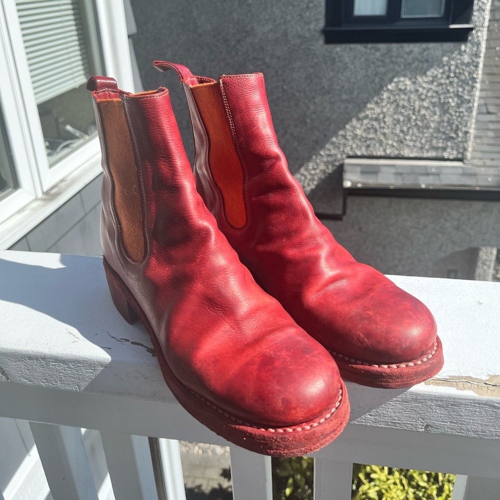 Guidi 76Z Red Chelsea Boots - Size EU37.5